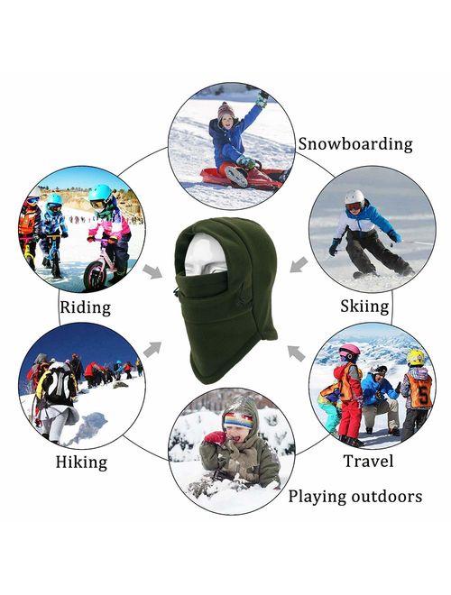 YQXCC Kids Winter Hats Balaclava Ski Mask Windproof Warm Adjustable with Fleece Lining Hat for Boys Girls