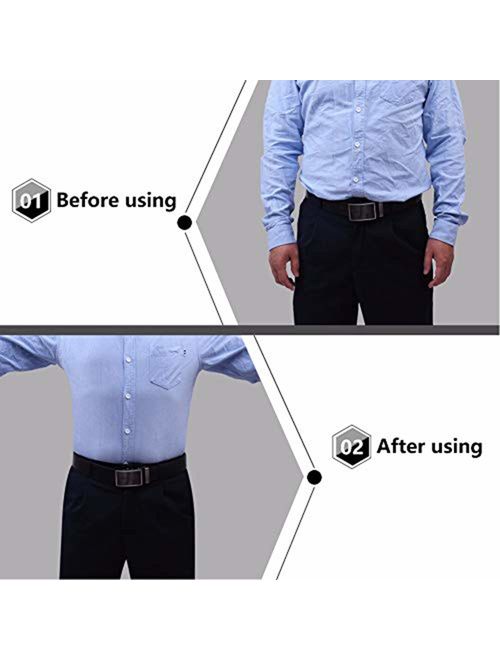 Mens Shirt Stays Military Adjustable Elastic Garter Straps Sock Non-slip Clamps (Black/1 Pair)