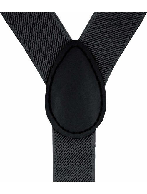 Navisima Adjustable Elastic Y Back Style Suspenders for Men and Women With Strong Metal Clips