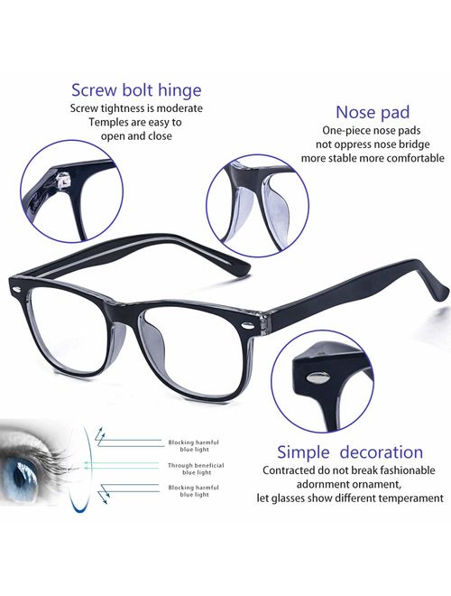 Outray Kids Computer Blue Light Blocking Glasses for Boys and Gilrs Age 3-12 Anti Eyestrain