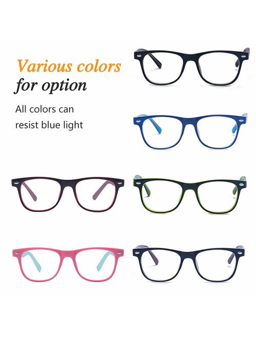 Outray Kids Computer Blue Light Blocking Glasses for Boys and Gilrs Age 3-12 Anti Eyestrain