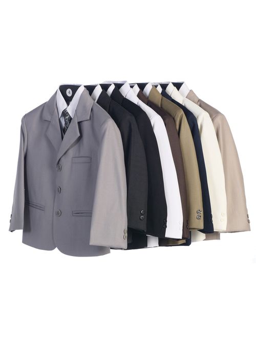 5 Piece Khaki Suit with Shirt, Vest, and Tie