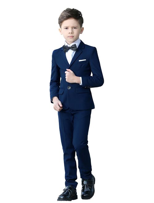 YuanLu Boys Colorful Formal Suits 5 Piece Slim Fit Dresswear Suit Set