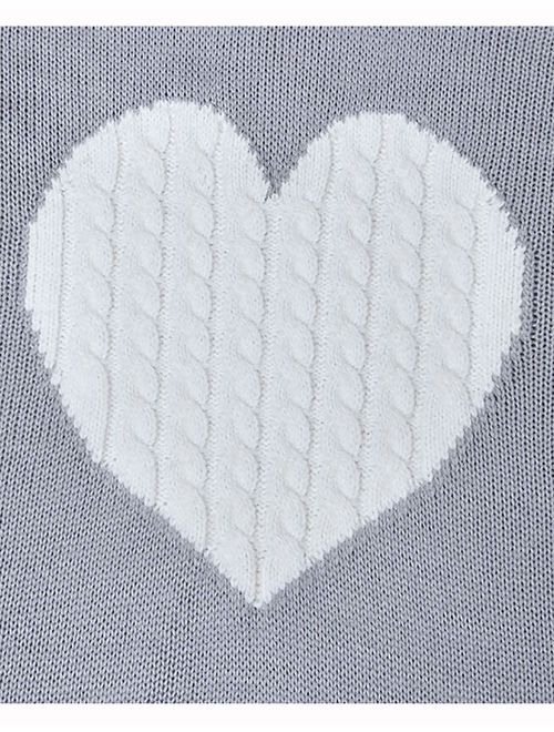 shermie Women's Pullover Sweaters Long Sleeve Crewneck Cute Heart Knitted Sweaters