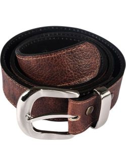 Atitlan Leather Brown Leather Money Belt with Interchangeable Buckle