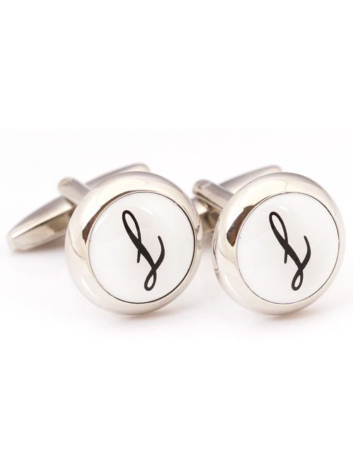 Digabijewelry Initial Cufflinks (Alphabet Letter) by Men's Collections