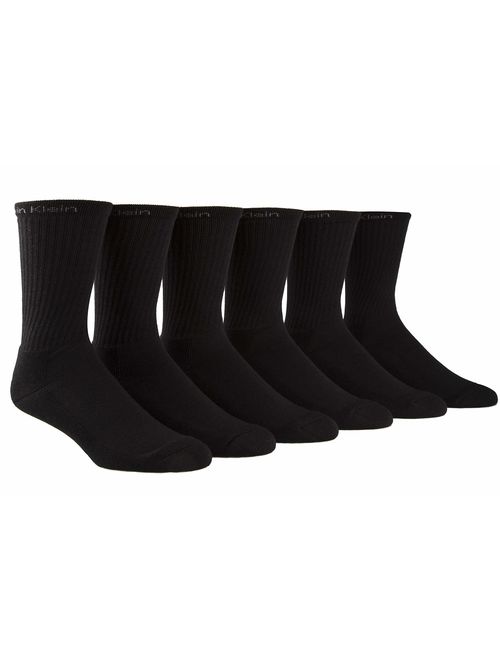 Calvin Klein Men's 6 Pair Bonus Athletic Crew Socks