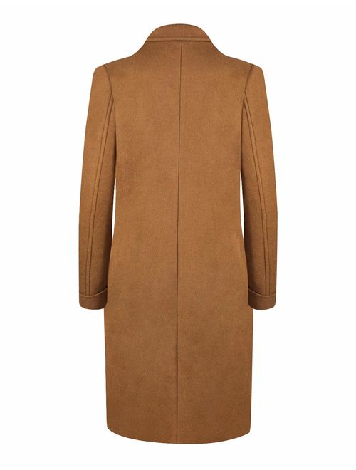 APTRO Women's Wool Blend Double Breasted Notched Lapels Winter Coat Mid-Long Pea Coat