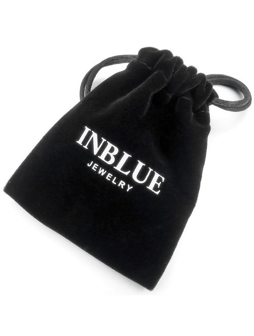 INBLUE Men's Alloy Genuine Leather Bracelet Bangle Cuff Brown Silver Tone Black White Adjustable
