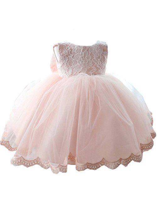 NNJXD Girls' Tulle Flower Princess Wedding Dress for Toddler and Baby Girl