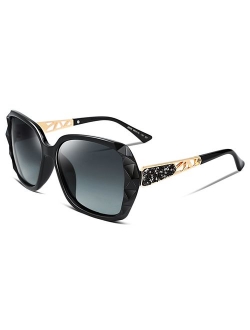 Classic Polarized Women Sunglasses Sparkling Composite Frame B2289