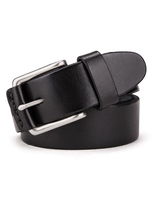 Tonly Monders Vintage Genuine Leather Belt For Men Black/Brown/Coffee, 1 1/2 Inch Width