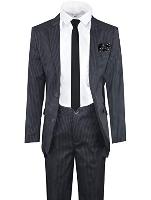 Black n Bianco Signature Boys Slim Fit Suit Complete Outfit