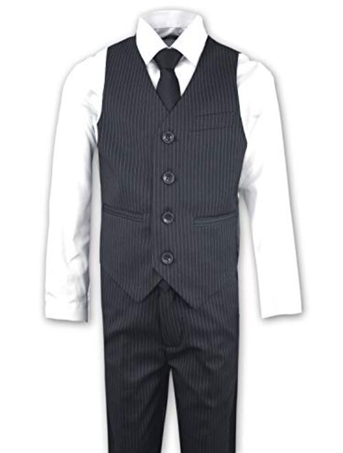 Black n Bianco Signature Boys' Slim Fit Suit Complete Outfit