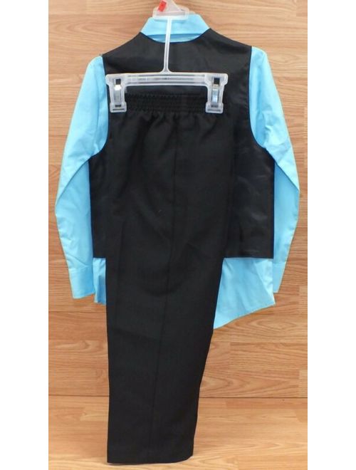 Genuine George Boy's Blue & Black 4 Piece Dress Suit w/ Tie - Size 4 **READ**