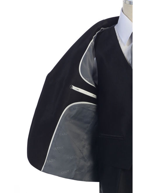 Gorgeous Premium Boy's 5pc Shiny Formal OFF WHITE Dress Suit w/ Vest Sz 2-20