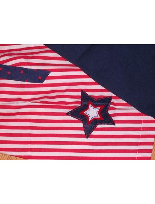 Girl's 4th of July MIS-TEE-V-US Swing Top & Bike Shorts NWT Size 5/6