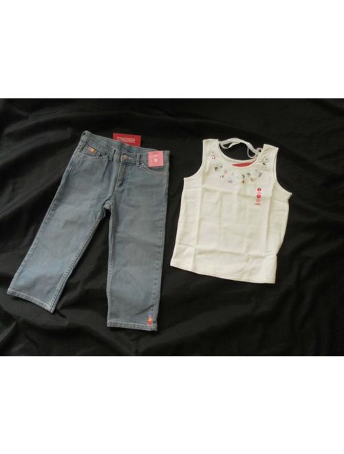 Gymboree GLAMOUR SAFARI Capri Pants Jeans Top Shirt 9
