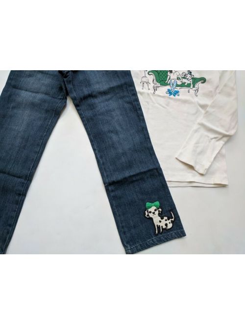 Gymboree Fancy Dalmation 5 5t Dog Girl Tee Jeans Set CC1-16