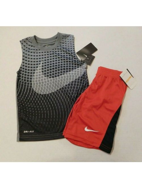 NWT Boys 2pc Nike Dri Fit Shirt & Shorts Set sz 7