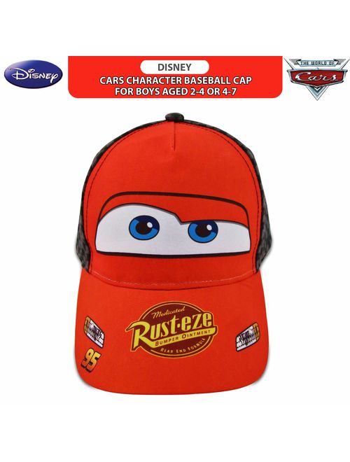 Disney Little Boys Lightning McQueen Character Cotton Baseball Cap, Ages 2-7