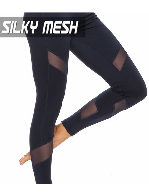 KIWI RATA Women Sports Mesh Trouser Gym Workout Fitness Capris Yoga Pant Legging