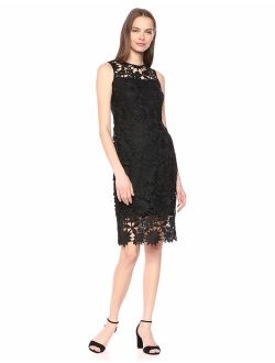 Floral Embroidered Lace Women's Sheath Dress