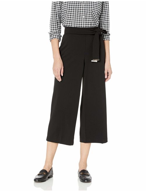 Calvin Klein Women's Culotte Pant with Tie Belt