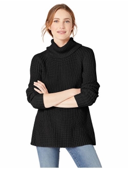 Amazon Brand - Goodthreads Women's Cotton Shaker Stitch Turtleneck Sweater