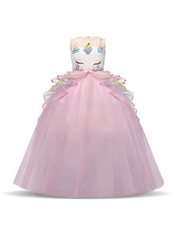 TTYAOVO Girls Pageant Ball Gowns Kids Chiffon Embroidered Wedding Party Dress