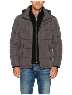 Men's Alternative Down Quilted Puffer Jacket with Bib