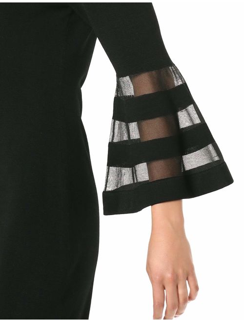 Calvin Klein Women's Sweater Dress with Illusion Bell Sleeves