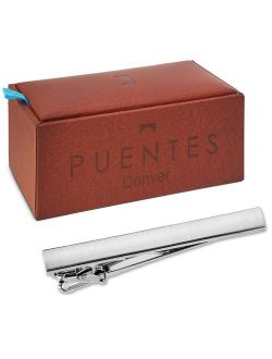 The Executive Tie Bar Clip Brushed Silver Tone with Premium Pinch Clasp + Deluxe Gift Box