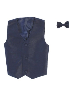Vest and Clip On Bowtie set - Multiple Colors - Baby Infant Toddler Boys Tween Sizes