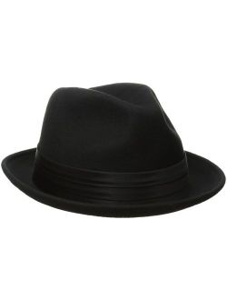 Men's Crushable Wool Felt Snap Brim Fedora Hat