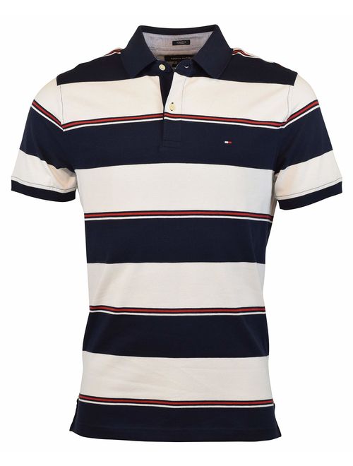 Buy Tommy Hilfiger Mens Stretch Slim Fit Pique Polo Shirt online ...