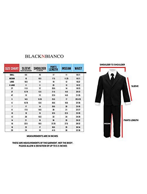 Black N Bianco Boys' Formal Black Suit with Shirt and Vest