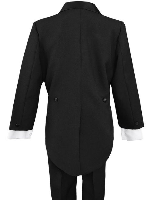 Boys Black Tuxedo with Tail Outfit Set
