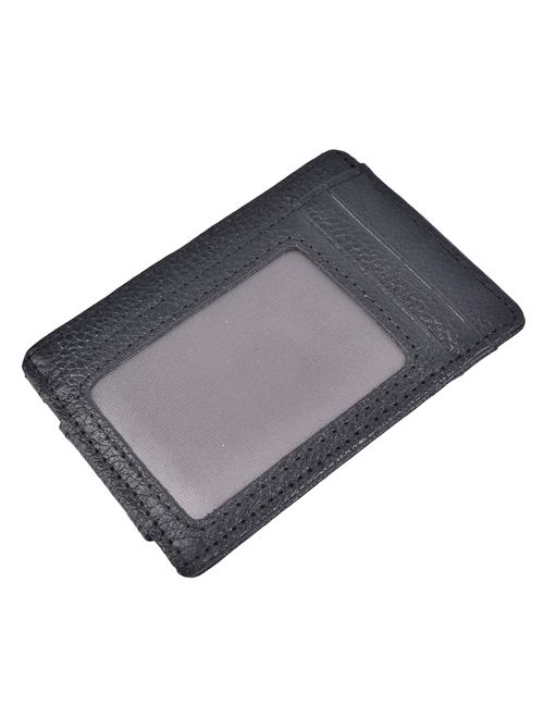 Hopsooken Money Clip RFID Front Pocket Wallet Men Leather Slim Minimalist Wallet