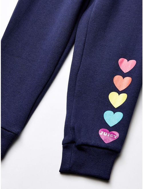Juicy Couture Girls' 2 Pieces Hooded Pullover Pants Set