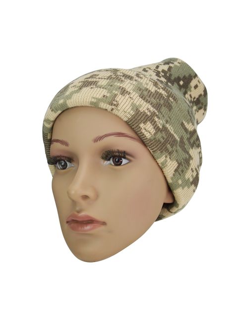DALIX Cuff Beanie Cap 12" Royal Red Black Navy Blue Orange Lime Green White Canary Yellow Pink Camo