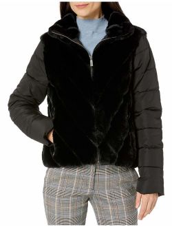 Women's Puffer with Faux Fur Jacket