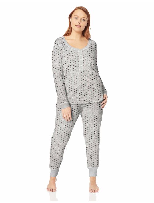 Tommy Hilfiger Women's Thermal Long Sleeve Ski Pajama Set Pj