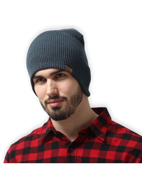 Winter Beanie Knit Hats for Men & Women - Warm, Stretchy & Soft Daily Ribbed Toboggan Cap - Year Round Comfort - Serious Beanies for Serious Style