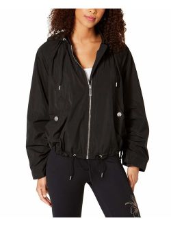 Women's Performance Ruched Bell-Sleeve Swing Jacket Black Large
