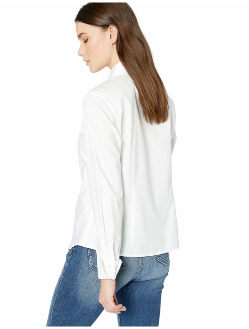 Calvin Klein Women's Long Sleeve Wrinkle Free Button Down Blouse
