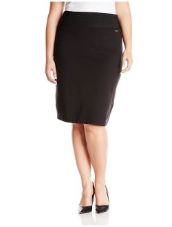 Women's Plus-Size Wide Waist Skirt