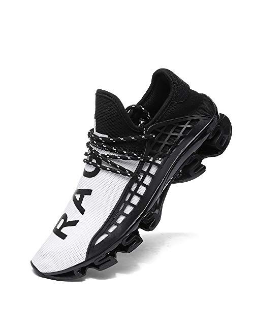 XIDISO Mens Running Shoes Womens Slip On Blade Mesh Fashion Men's Sneakers Athletic Tennis Sports Cross Training Casual Walking Shoe for Men