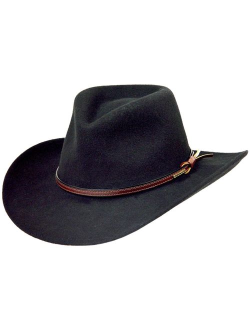 Stetson Men's Bozeman Wool Felt Crushable Cowboy Hat - Twboze-813007 Black