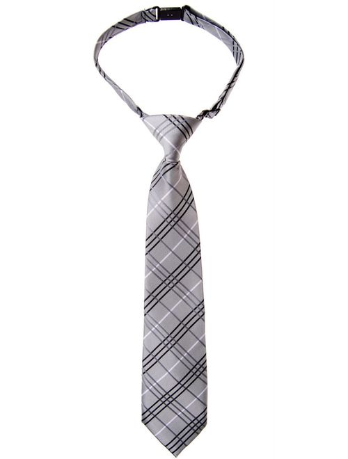 Retreez Tartan Plaid Styles Woven Microfiber Pre-tied Boy's Tie - Various Colors